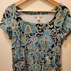 Geometric Pattern Dress- PXL- Charter Club